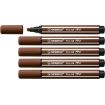 Stabilo Pen 68 MAX Rotulador - Punta de Fibra Biselada - Trazo entre 1-5mm aprox. - Tinta a Base de Agua - Color Marron