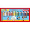 Stabilo Woddy 3 en 1 Pack de 18 Lapices de Colores + Sacapuntas + Pincel Nº 8 - Lapiz de Color, Cera y Acuarela, Todo en Uno - Mina XXL 10mm - Colores Surtidos