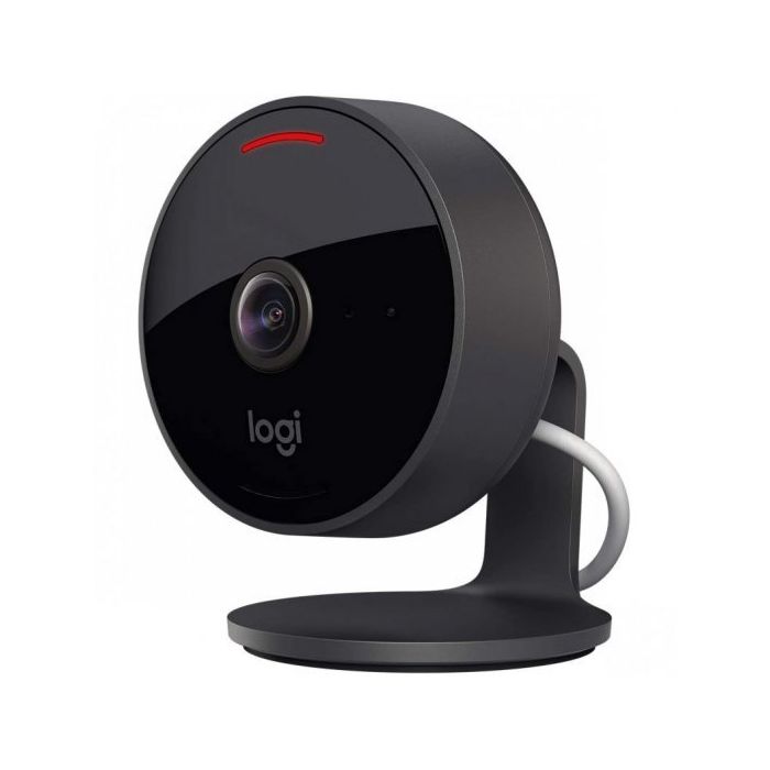 Logitech Circle View Camara de Videovigilancia WiFi FullHD 1080p - Angulo de Vision 180º - 2 Canales Audio - Microfono y Altavoz Integrado - Vision Nocturna - Color Negro