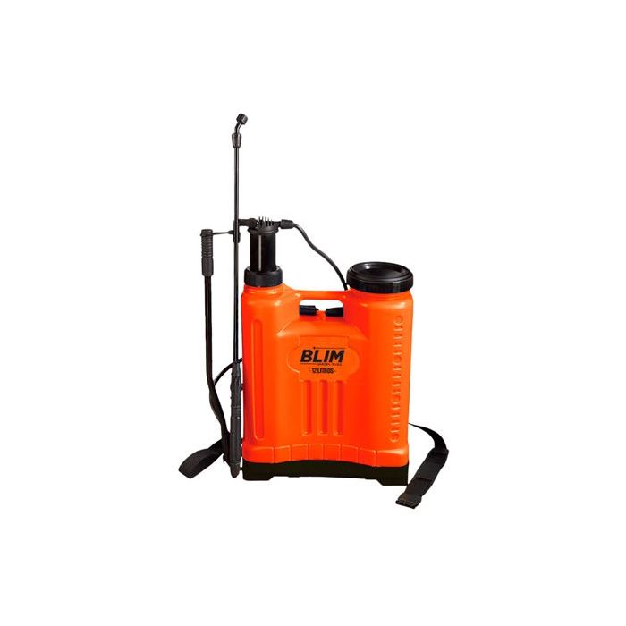 Blim Sulfatadora de Espalda Manual 12L - Bomba con Presion hasta 4 bar - Boquilla Regulable - Diseño Tipo Mochila