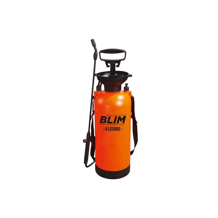 Blim Sulfatadora/Pulverizador de Mano 8L - Bomba con Presion hasta 3 bar - Boquilla Regulable - Correa para Colgar al Hombro