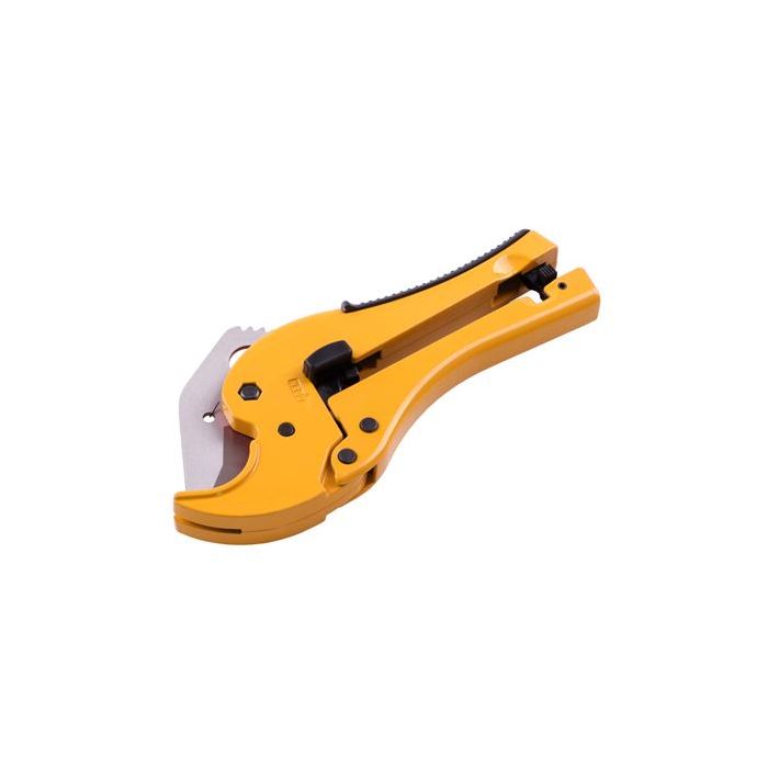 Blim Cortatubos de Tijera - Diseño Ergonomico en Forma de V - Fabricado en Aluminio - Cuchilla de Acero al Carbono - para Tubos Plasticos de Hasta 42 mm de Diametro - Cierre de Seguridad - Color Negro
