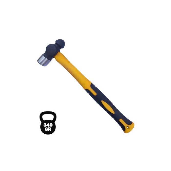 Blim Martillo de Bola - Peso 340 Gr - Cabeza de Acero Forjado - Mango de Fibra de Vidrio - Color Negro