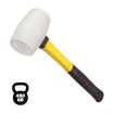 Blim Mazo para Trabajos Delicados - Peso 450 G - Cabeza de Caucho - Mango de Fibra - Color Blanco