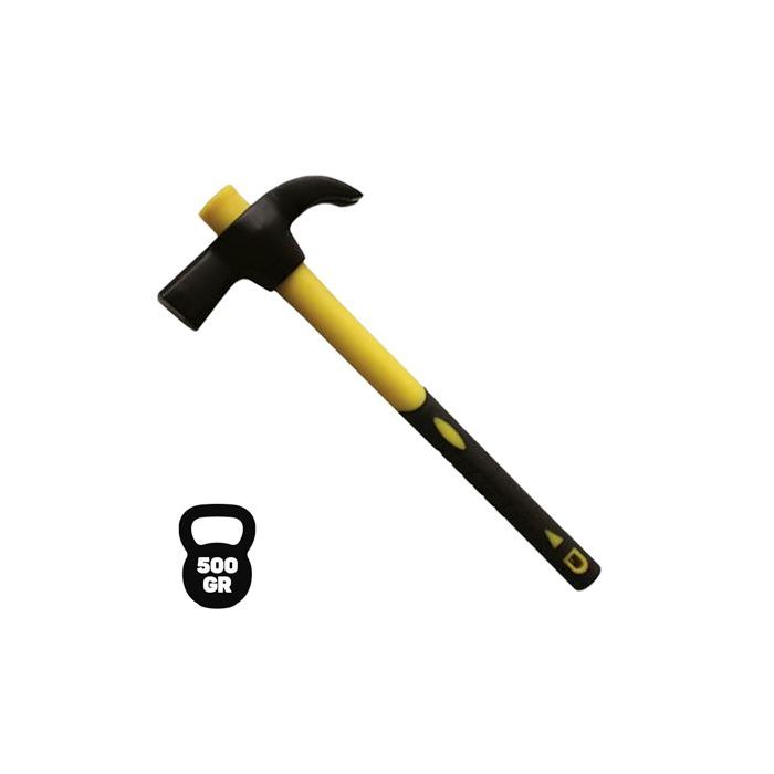 Blim Martillo de Encofrado - Mango Ergonomico de Fibra de Vidrio - Peso 500 Gramos