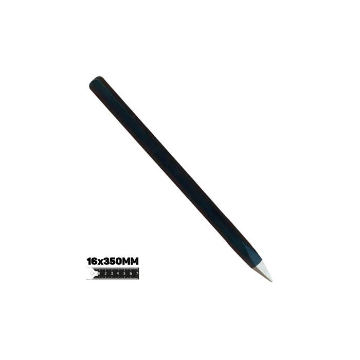 Blim Barra de Acero al Carbono - Medidas: 16 X 350 mm - Alta Resistencia al Impacto - Tratamiento Termico para Mayor Dureza - Color Negro