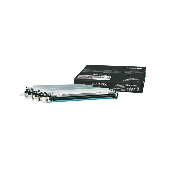 Lexmark C734X24G Pack de 4 Unidades de Tambor de Imagen Original Negro, Cian, Amarillo y Magenta - C734X24G