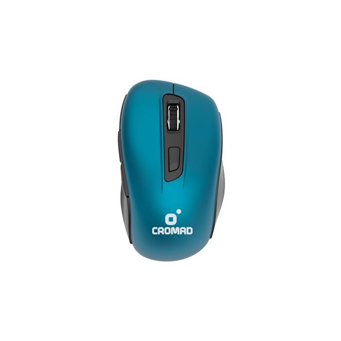 Cromad Raton Inalambrico - Hasta 10 Metros de Alcance - Incluye Mini Receptor USB - Maxima Autonomia de Bateria, Hasta 12 Meses - 3 Botones Accesibles - Diseño Comodo - Maxima Precision - Tacto Suave - Disponible en Varios Colores