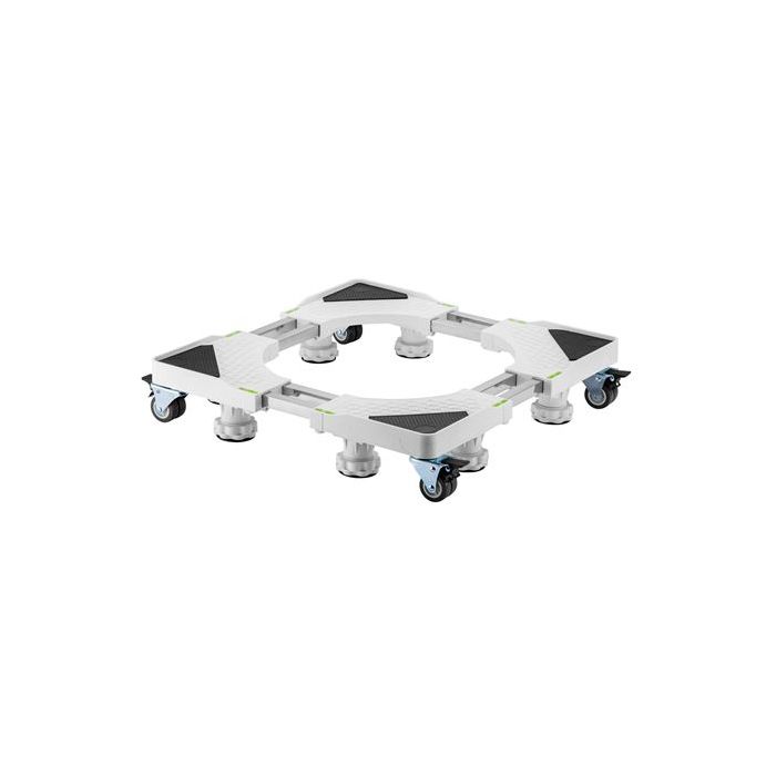 Cromad Soporte/Base Ajustable Serie PRO con Ruedas para Nevera y Lavadoras - Color Blanco