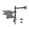 Aisens Soporte de Mesa Giratorio e Inclinable para Portatil y Monitor/TV 9Kg de 17-32" - Color Negro