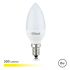 Elbat Bombilla LED - Potencia 6W - Lumenes 500 - Tipo de Luz 3000K Luz Calida - Casquillo E14 - Angulo 180º - Dimensiones 37X100mm - 30.000 Horas de Vida - 15.000 Encendidos - Color Blanco