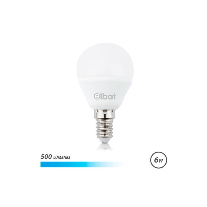 Elbat Bombilla LED G45 - 6W - 500Lm - E14 - Luz Blanca