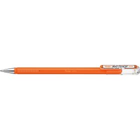 Pentel Mattehop Boligrafo de Bola - Punta 1mm - Trazo 0.5mm - Tinta de Gel Opaca - Fabricado con 55% de Materiales Reciclados - Color Naranja