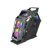 Mars Gaming Controladora Chroma ARGB - Medida en mm: 540x234x500 - Iluminacion Addressable RGB + 39 Modos de Luz - Doble Ventana Cristal Templado - Micro-ATX con Interior XL - Compatibilidad con Placas Base MicroATX/Mini-ITX - Color Negro