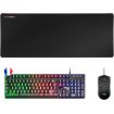 Mars Gaming Pack Premium Teclado Hibrido H-MECH - Raton Ultra Ligero 10K - Alfombrilla XXL - Compatibilidad Universal - Tecnologia H-MECH - Iluminacion FRGB Rainbow - Raton 69g con Cable Feather - Sensor Optico de 10000 DPI - Switches Mecanicos KAILH - C