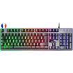 Mars Gaming Teclado Gaming MK220 - Tecnologia H-MECH - Iluminacion FRGB Rainbow - Panel de Aluminio - Base de ABS Reforzado - Diseño Completo - Material Aluminio + ABS - Longitud del Cable 150cm - Frances - Color Negro