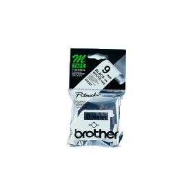 Brother MK221BZ Cinta No Laminada Original de Etiquetas - Texto Negro sobre Fondo Blanco - Ancho 9mm x 8 metros