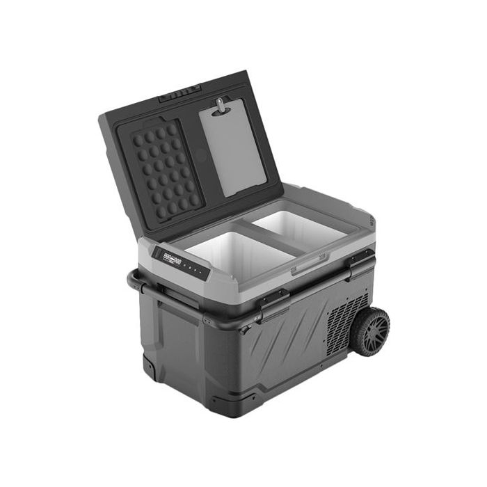 Muvip Nevera de Compresor Portatil con Ruedas 40 Litros 60W Doble Zona - Compresor Silencioso - Color Negro