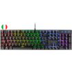 Mars Gaming Teclado Mecanico RGB MK422 - Tecnologia Antipolvo - Efectos de Iluminacion Rainbow - Teclas Ultra-resistentes - Funciones Multimedia y Modo Juego - PR de 1000Hz - Anti-Ghosting Avanzado - Compatibilidad Multiplataforma - Color Negro