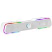Mars Gaming Barra de Sonido Gaming 10W - Procesador de Sonido DSP - Iluminacion RGB - Conexion Jack + Bluetooth 5.0 - Color Blanco