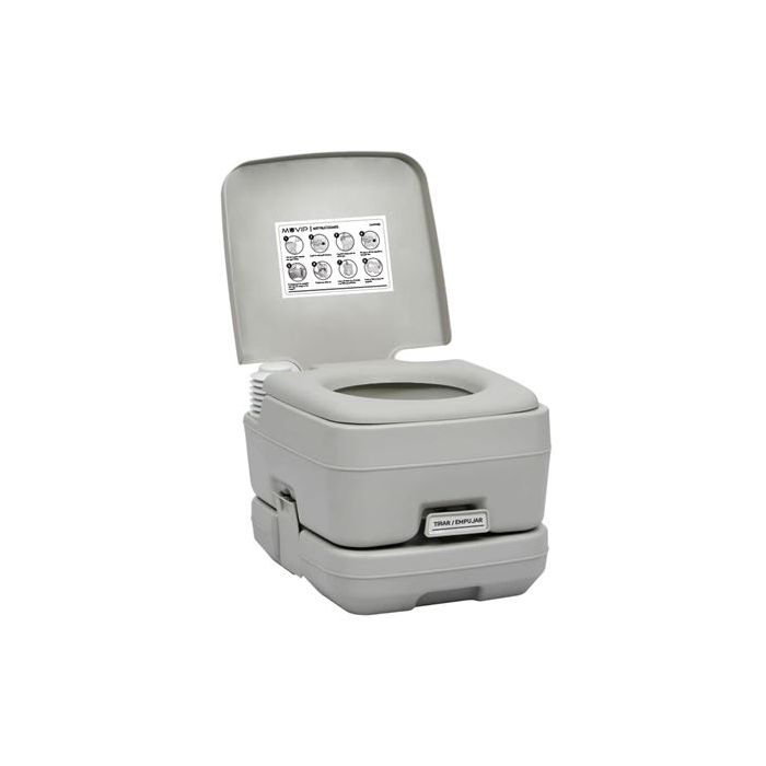 Muvip Inodoro Quimico Portatil - Deposito 10L - Tanque de Agua 12L - Bomba Manual de Fuelle