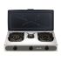 Muvip Parrilla de Acero Inoxidable - Quemador de Hierro Fundido - Quemadores desmontables - Base Antideslizante - Dimensiones: 71X37X12.3 cm - Color Plateado