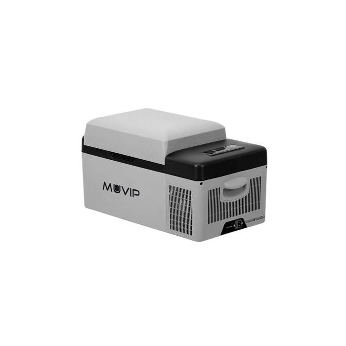 Muvip Nevera Portatil con Compresor 20L Bluetooth, USB - Temperatura -20º/+20º - Conexion 12/24/220V - Consumo 45W - Proteccion Bateria del Vehiculo - Compresor Silencioso - Medidas 59.8x32x32cm - Color Gris