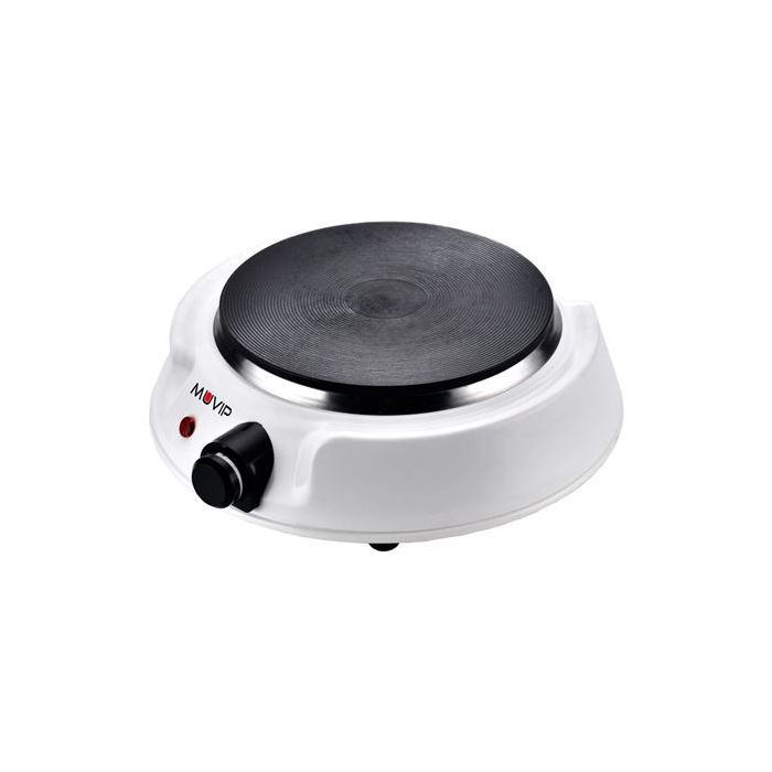 Muvip Cocina Electrica 1 Fuego 1500W 1.5cm de Diametro - 5 Niveles de Potencia - Color Blanco