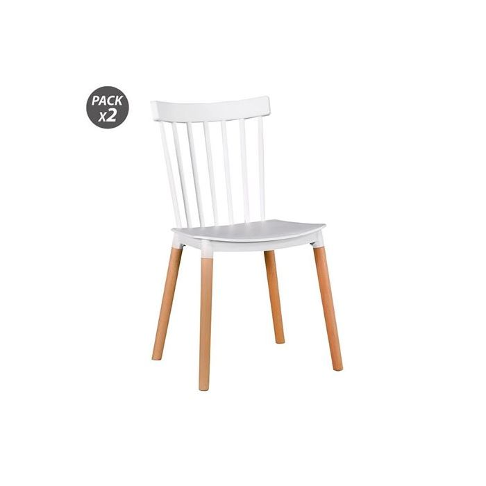 Muvip Pack 2 Sillas Design D800 - Color Blanco