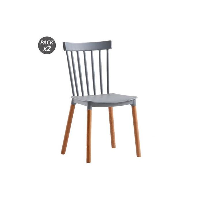 Muvip Pack 2 Sillas Design D800 - Color Gris