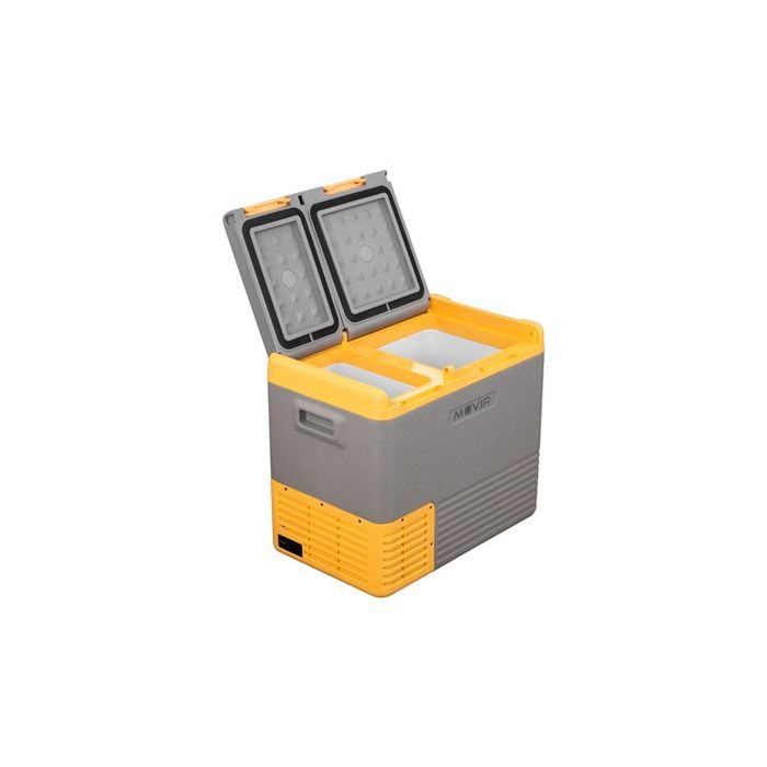 Muvip Nevera Portatil con Compresor 40 Litros Doble Zona - Asas de Transporte - Compresor Silencioso - Color Gris