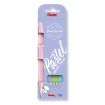 Pentel Brush Sing Pen Pastel Pack de 4 Rotuladores con Punta de Pincel - Lineas Finas o Gruesas dependiendo de la Presion - Fabricados con 81% de Plasticos Recicldos - Colores Azul Grisaceo, Azul Claro, Verde Claro y Rosa