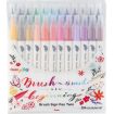 Pentel Brush Sing Pen Twin Pack de 24 Rotuladores con Doble Punta de Pincel Flexible - Punta Ancha 1-4mm, Punta Fina 0,2-2mm - Colores Surtidos