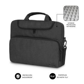 Subblim Maletin para Portatiles de hasta 15.6 Pulgadas - Proteccion Air Padding - Resistente Poliester Oxford - Repelente de Liquidos - Color Negro