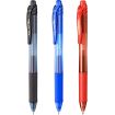 Pentel EnerGel X Pack de 3 Boligrafos de Bola Retractiles Tinta Gel - Punta 0.7mm - Trazo 0.35mm - Recargable - Grip de Agarre - 50% de Materiales Reciclados - Color Negro, Azul y Rojo