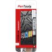 Pentel PenTools Pack de 4 Rotuladores Permanentes Paint Marker - Punta Conica 4.6mm - Trazo 3mm - Impermeable, Resistente a la Luz - Secado Rapido - Colores Negro, Azul, Amarillo y Blanco