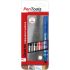 Pentel PenTools Pack de 4 Rotuladores Permanentes Industriales Pentel Pen N60 - Punta Biselada Resistente y Duradera - Trazo 1,5-7mm - Resistente a Agua y Luz - Colores 2x Negro, Azul, y Rojo