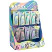 Pentel Knoky Expositor de 48 Cintas Correctoras 5mm x 6m + 12 Recambios - Mecanismo de Presion - Forma Ergonomica - Recargable - Colores Surtidos