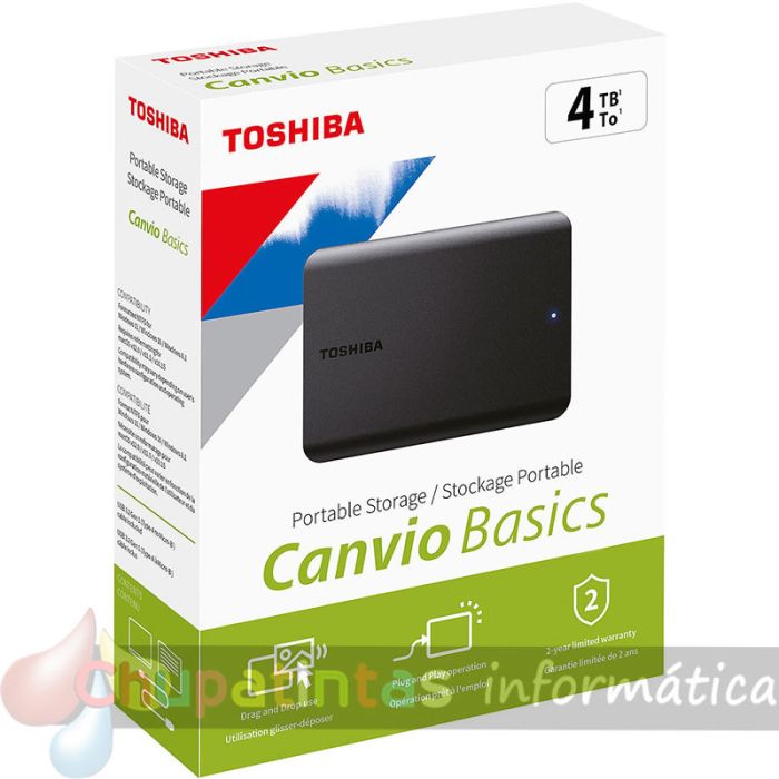 Toshiba Canvio Basics 2022 Disco Duro Externo 2.5" 4TB USB 3.2-4
