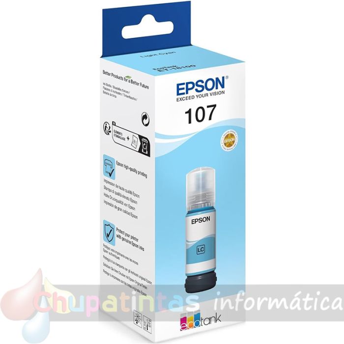 Epson 107 Cian Light Botella de Tinta Original - C13T09B540-1