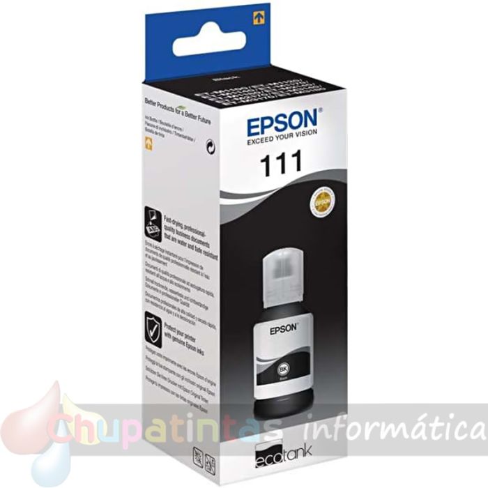 Epson 111 Negro Botella de Tinta Pigmentada Original - C13T03M140-2