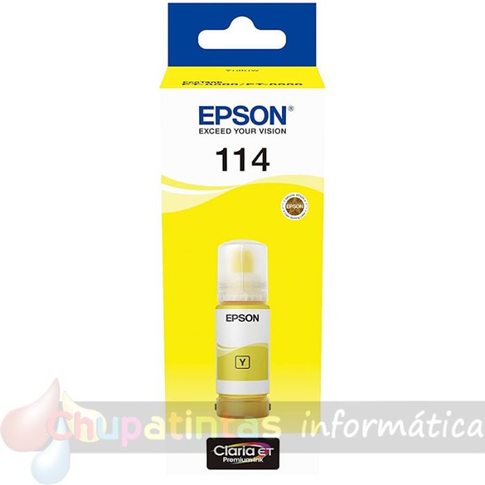 Epson 114 Amarillo Botella de Tinta Pigmentada Original - C13T07B440-1