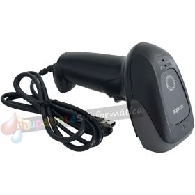 Approx Lector de Códigos de Barras 1D USB - Indicador LED, Beeper - Velocidad 300 veces por Segundo - Color Negro-1