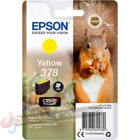 Epson 378 Amarillo Cartucho de Tinta Original - C13T37844010