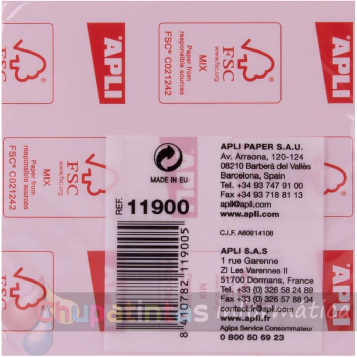 Apli Notas Adhesivas Funny 75x75mm - Bloc de 100 Hojas - Adhesivo de Calidad - Color Naranja Fluorescente-2