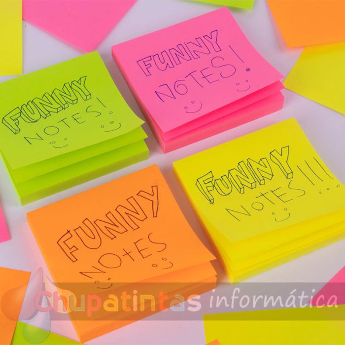 Apli Notas Adhesivas Funny 75x75mm - Bloc de 100 Hojas - Adhesivo de Calidad - Color Amarillo Fluorescente-5