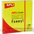 Apli Notas Adhesivas Funny 75x75mm - Bloc de 100 Hojas - Adhesivo de Calidad - Color Amarillo Fluorescente-1