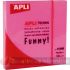 Apli Notas Adhesivas Funny 75x75mm - Bloc de 100 Hojas - Adhesivo de Calidad - Color Rosa Fluorescente-1