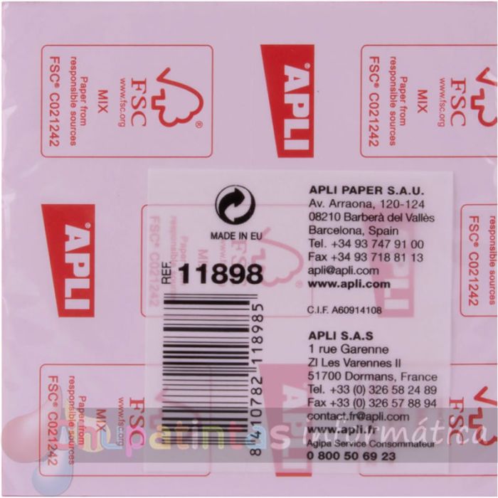 Apli Notas Adhesivas Funny 75x75mm - Bloc de 100 Hojas - Adhesivo de Calidad - Color Rosa Fluorescente-2