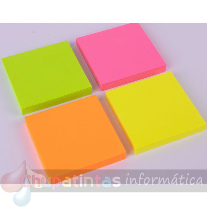 Apli Notas Adhesivas Funny 75x75mm - Bloc de 100 Hojas - Adhesivo de Calidad - Color Rosa Fluorescente-4